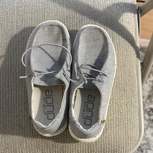 Hey Dude Kids Light Gray Moccasins